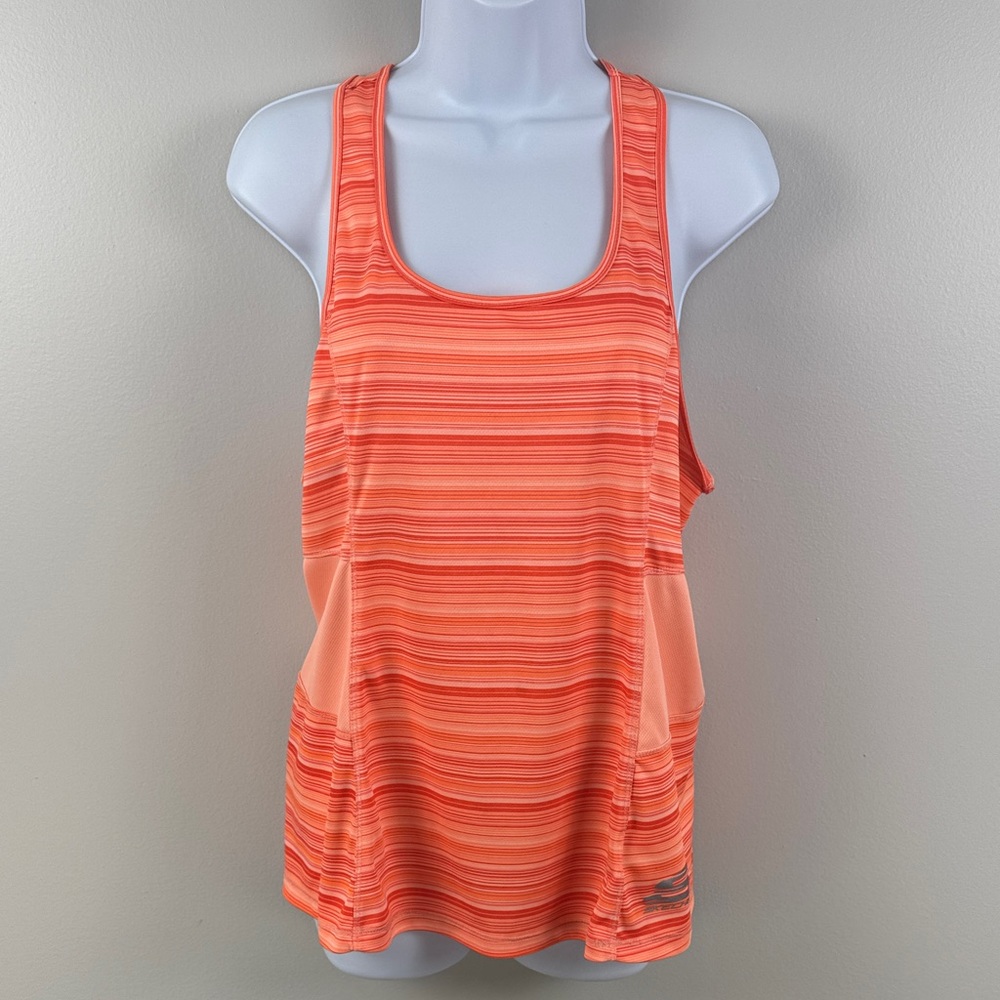 Skechers Women's Striped Orange Tank Top - L